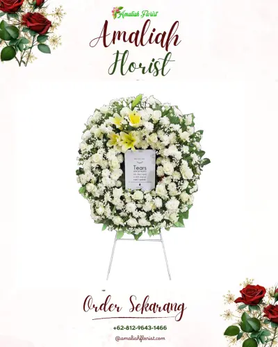 Krans Bunga Duka Cita di Sario Kotabaru